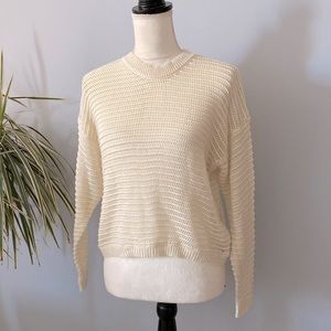 Forever 21 Open Knit Cream Sweater size S
